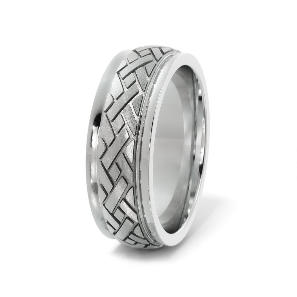 X-Tern Wedding Ring in 18k White Gold