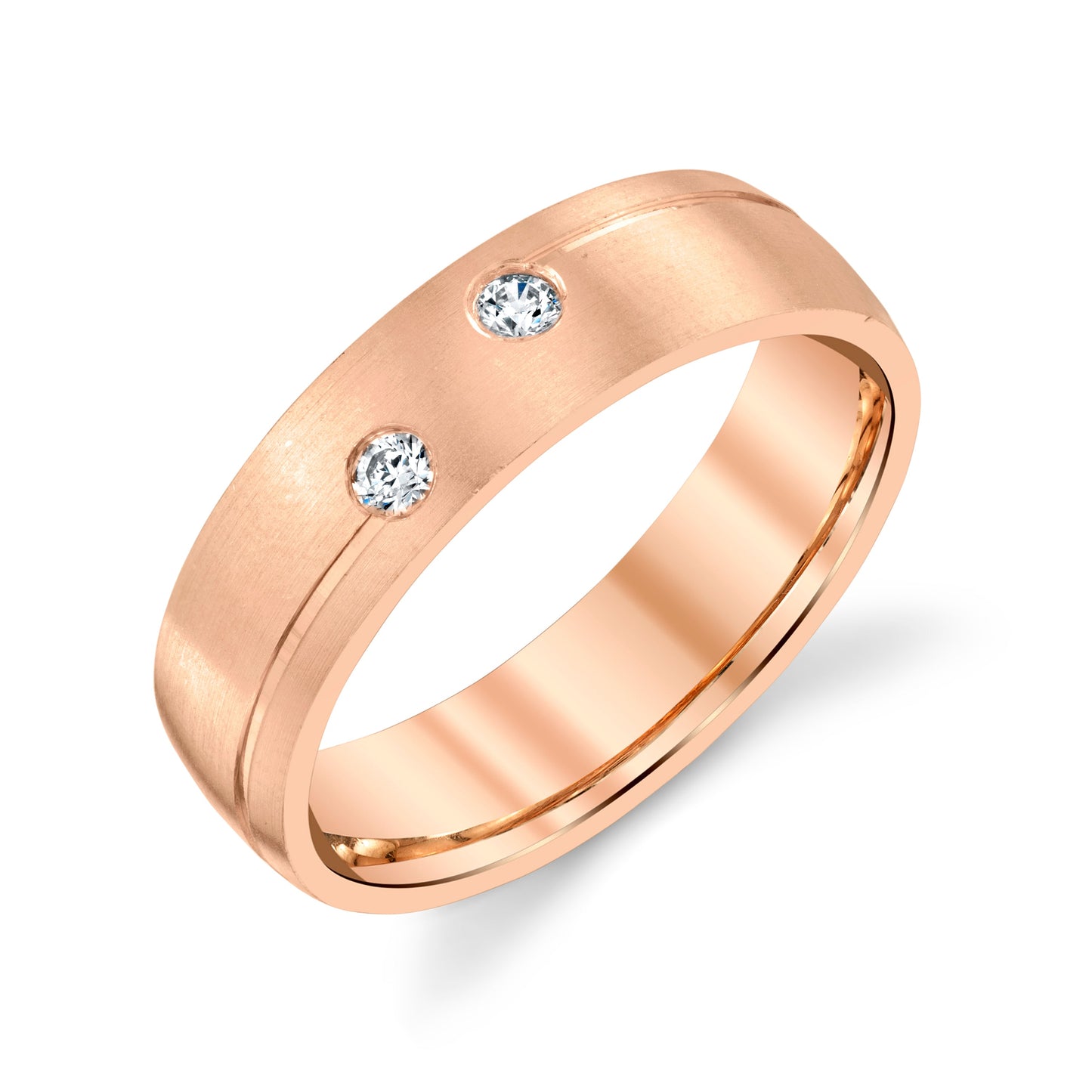 Diamond Connection Wedding Ring for Men in 14k Solid Gold