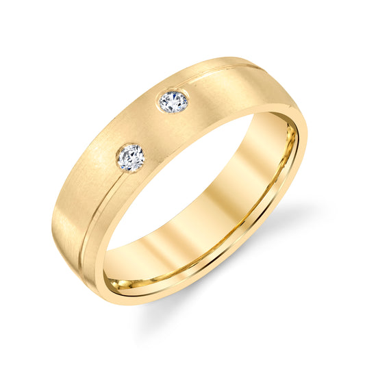 Diamond Connection Wedding Ring for Men in 10k Solid Gold