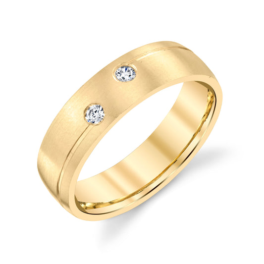 Diamond Connection Wedding Ring for Men in 18k Solid Gold