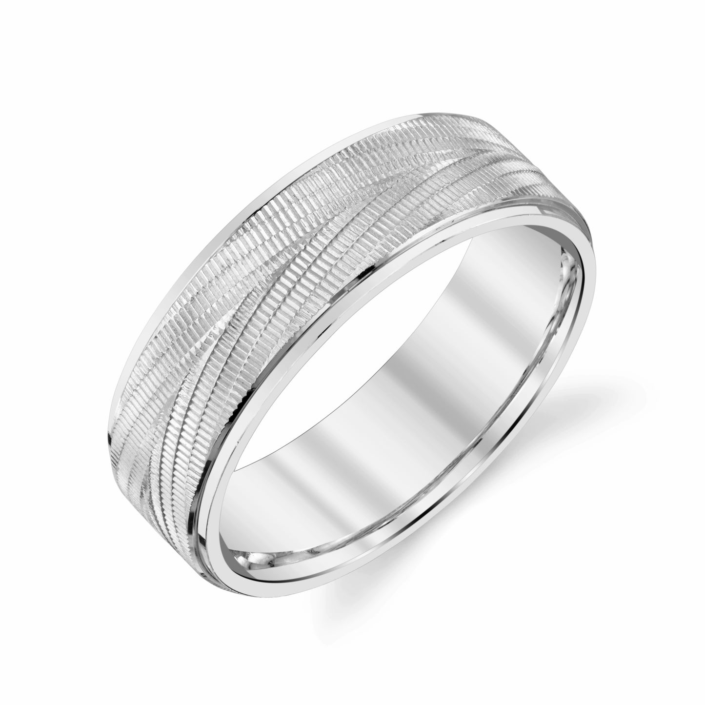 Crossed Milgrain Ladies Wedding Ring in 10k Gold