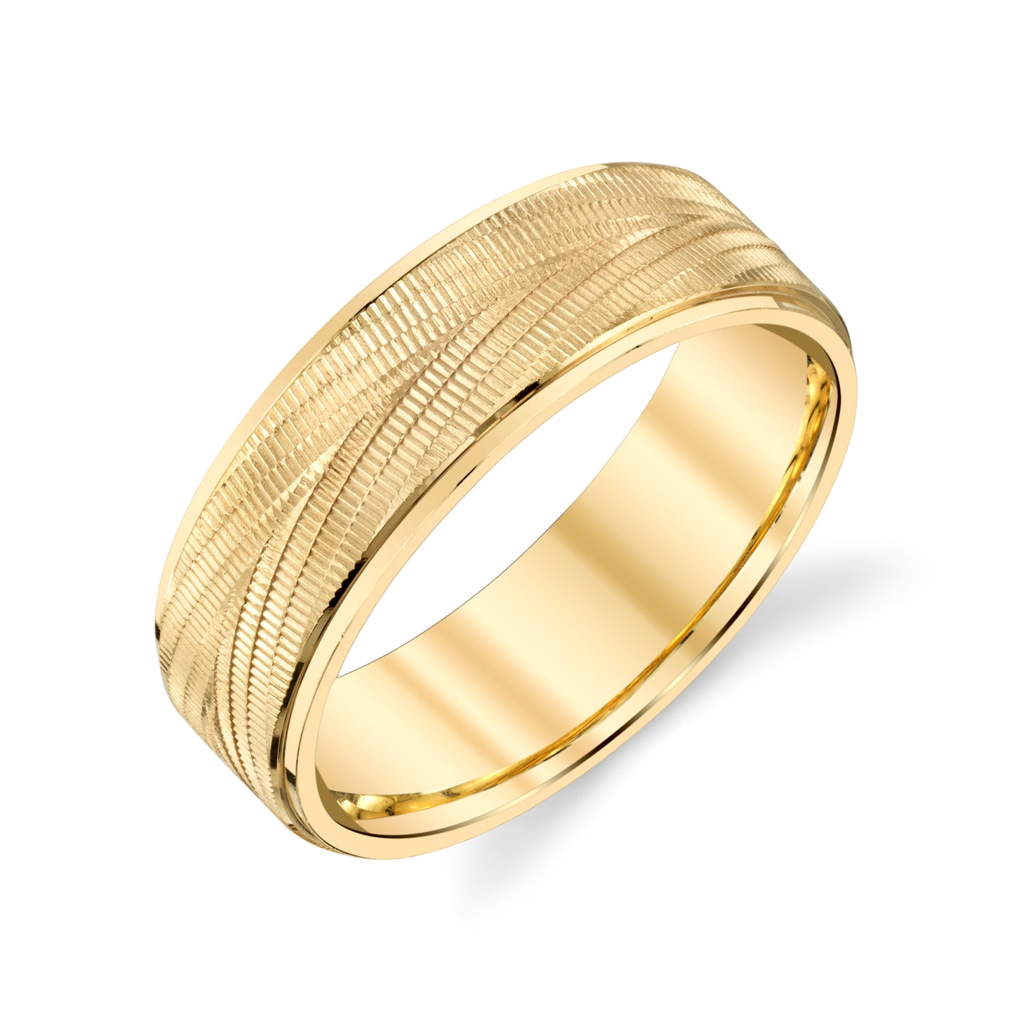 Crossed Milgrain Ladies Wedding Ring in 10k Gold