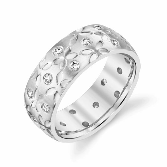 Nature Inspired Diamond Wedding Ring 1/2ct in Platinum House Of Wedding Bands