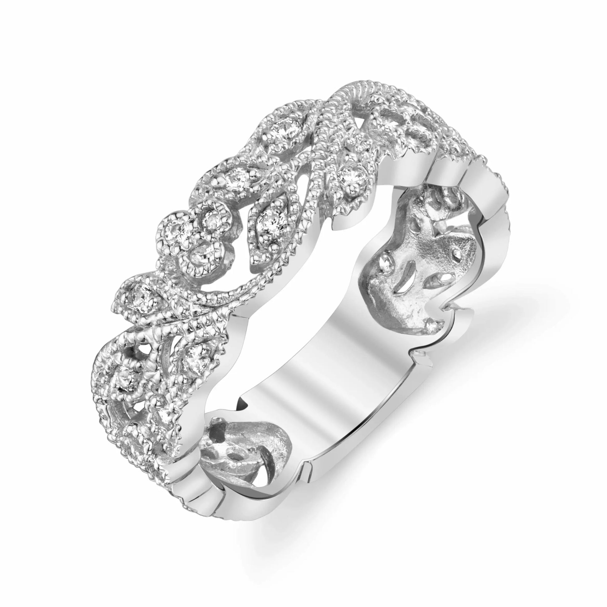 Tree Brances Diamond Wedding Ring 1/3ct in Platinum House Of Wedding Bands