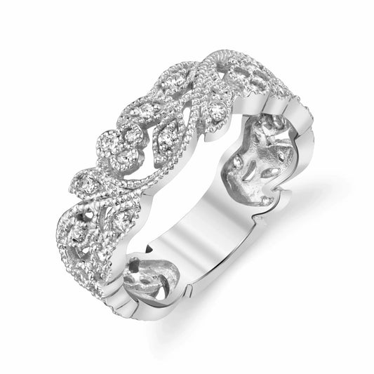 Tree Brances Diamond Wedding Ring 1/3ct in Platinum House Of Wedding Bands