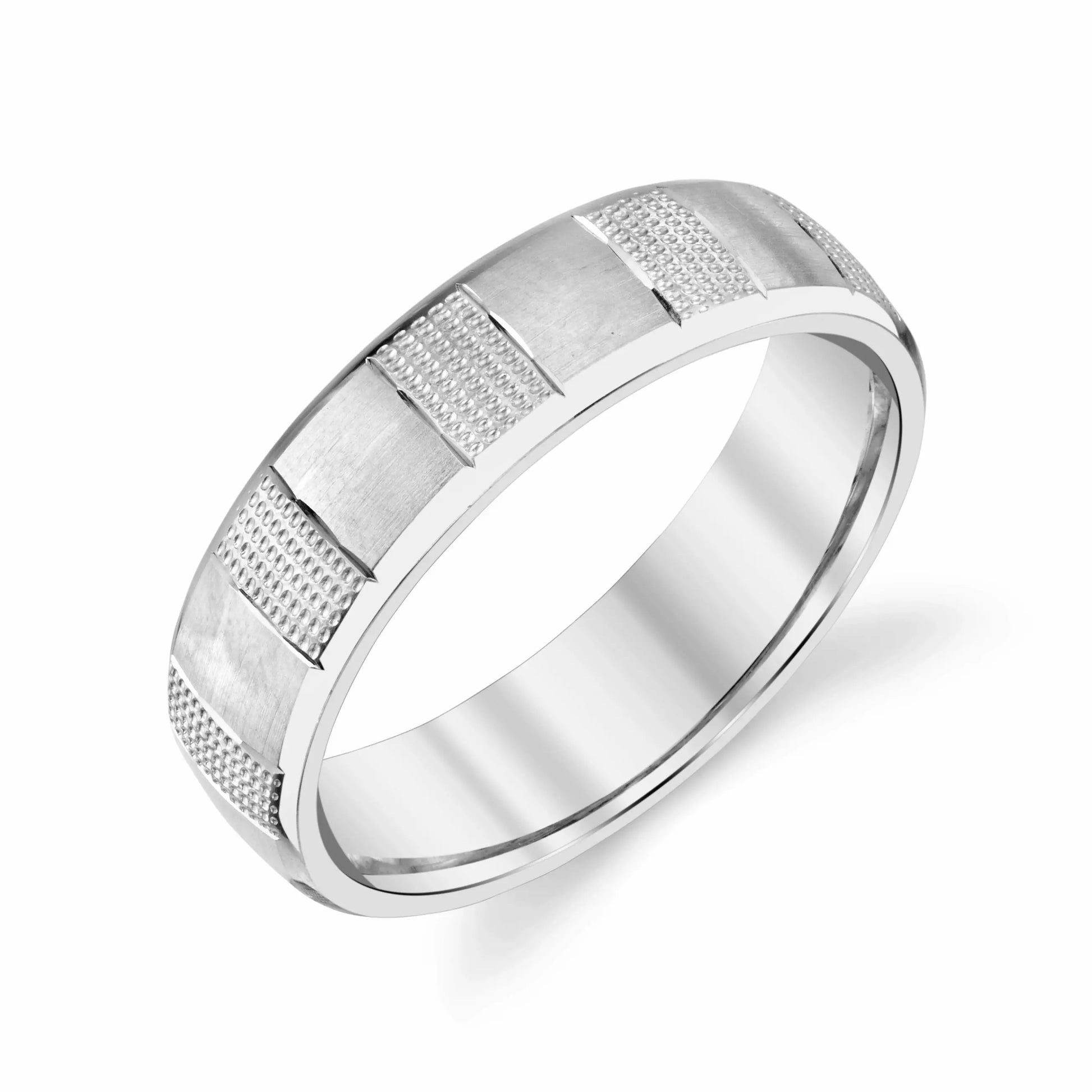 Alternate Hammer Finish Ladies Wedding Ring in 10k Gold House Of Wedding Bands