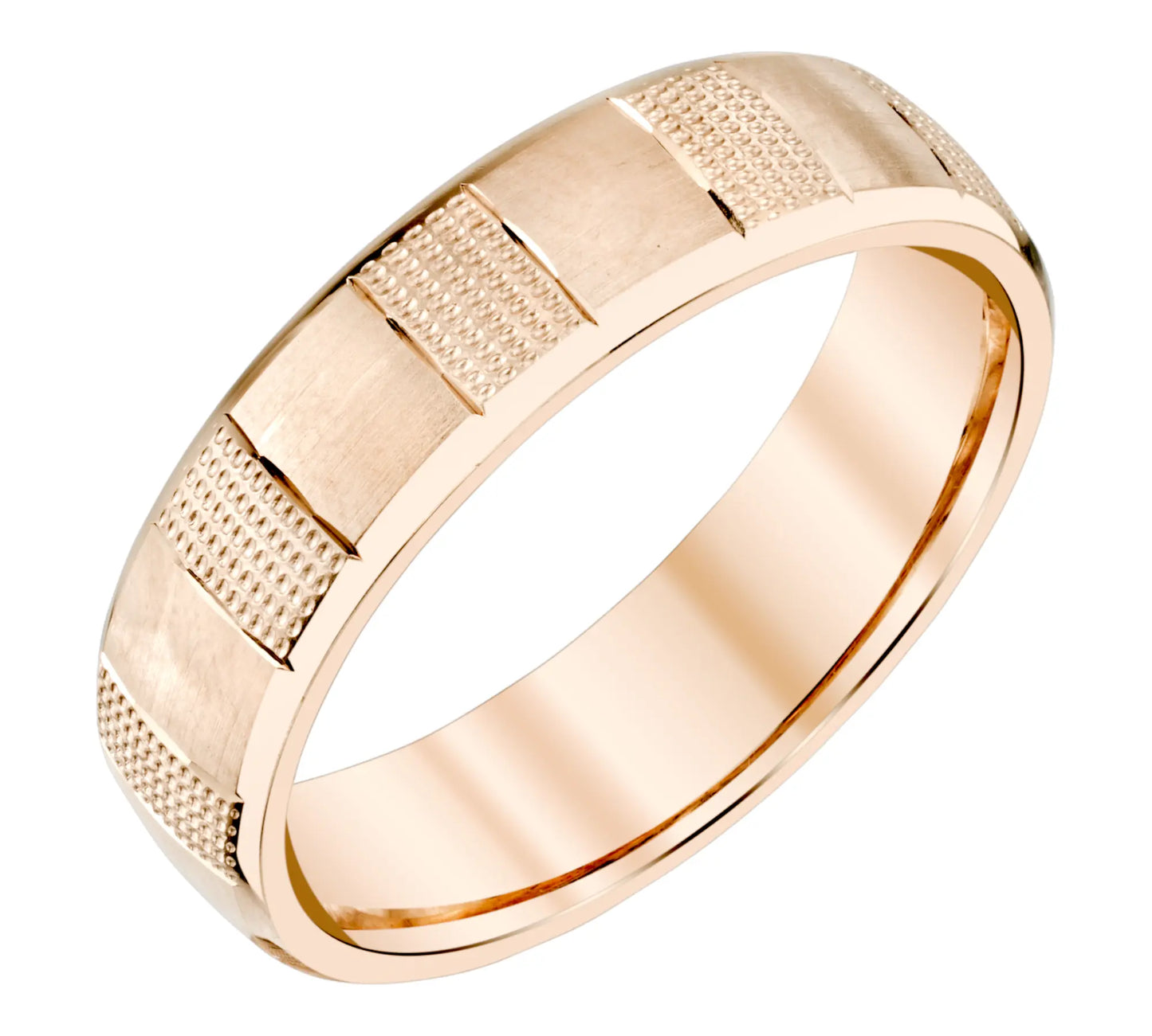 Alternate Hammer Finish Ladies Wedding Ring in 10k Gold House Of Wedding Bands