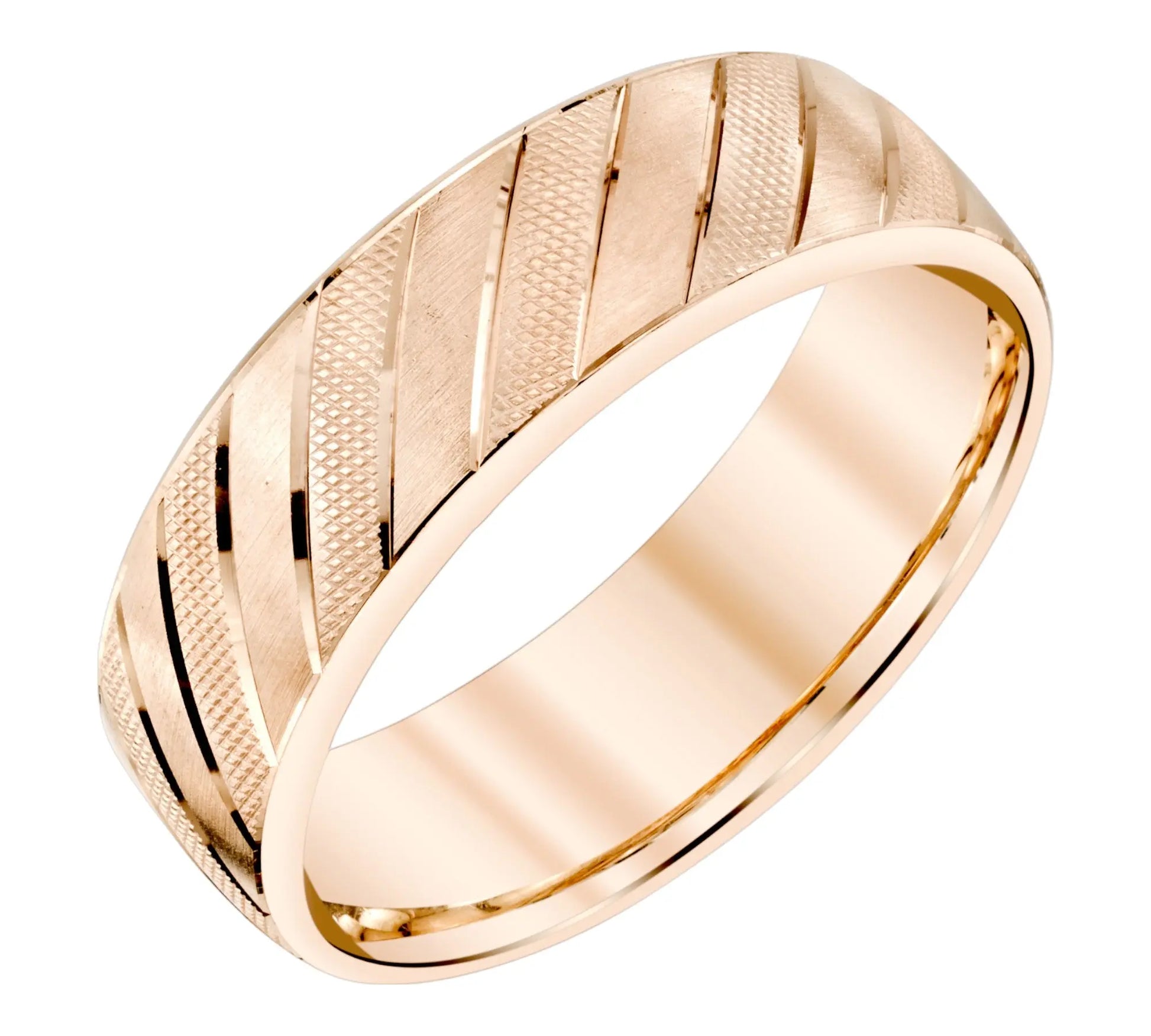 Angle Florentine Ladies Wedding Ring in 10k Gold House Of Wedding Bands