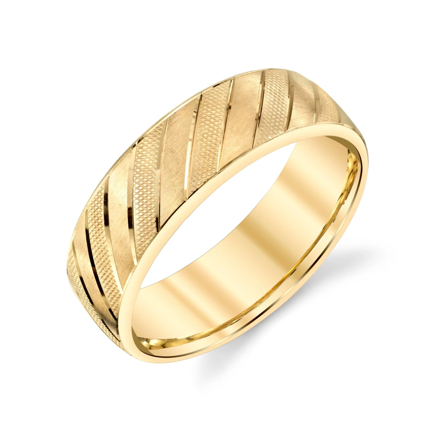 Angle Florentine Ladies Wedding Ring in 18k Gold House Of Wedding Bands