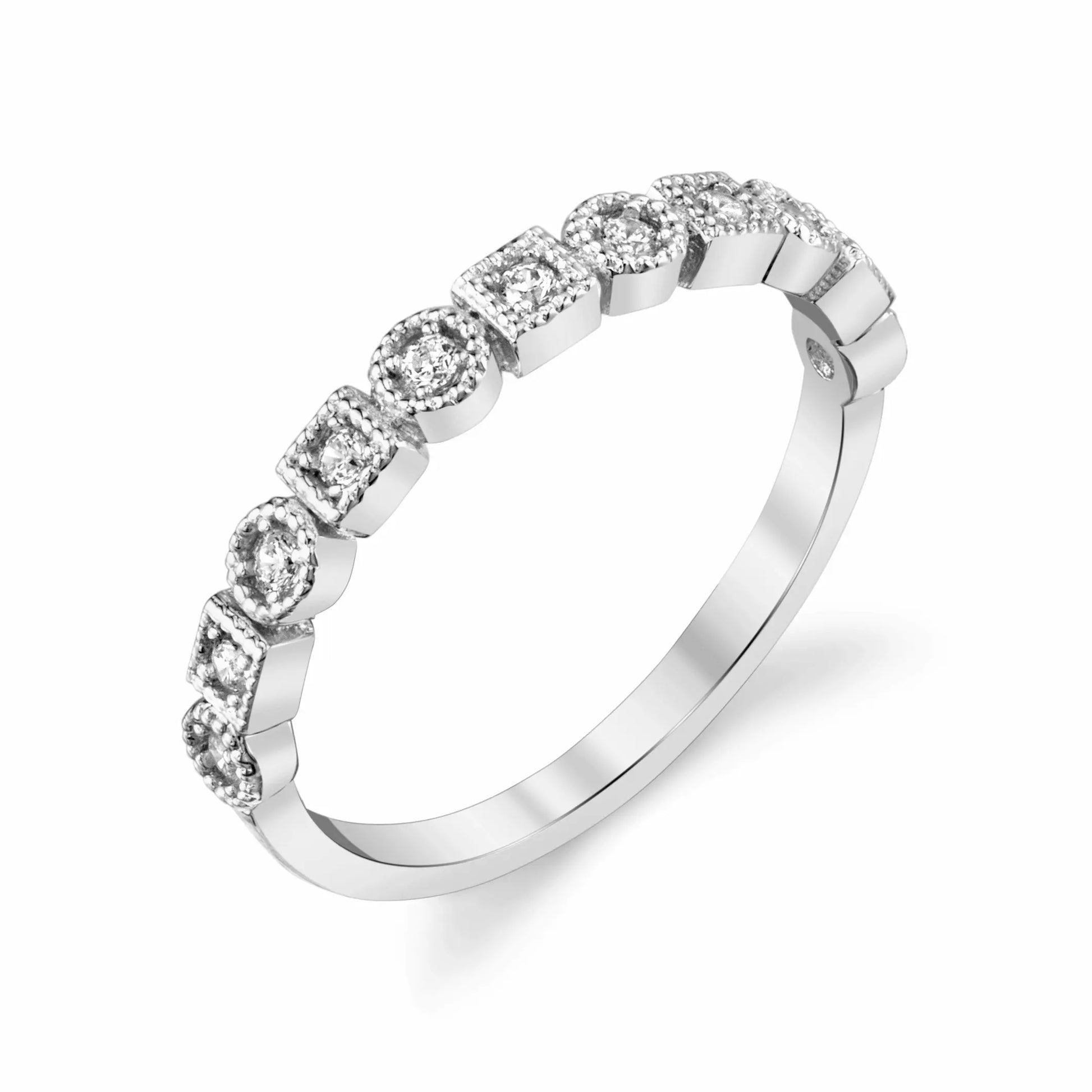 Art Deco-Inspired Ladies Diamond Wedding Ring in Platinum House Of Wedding Bands