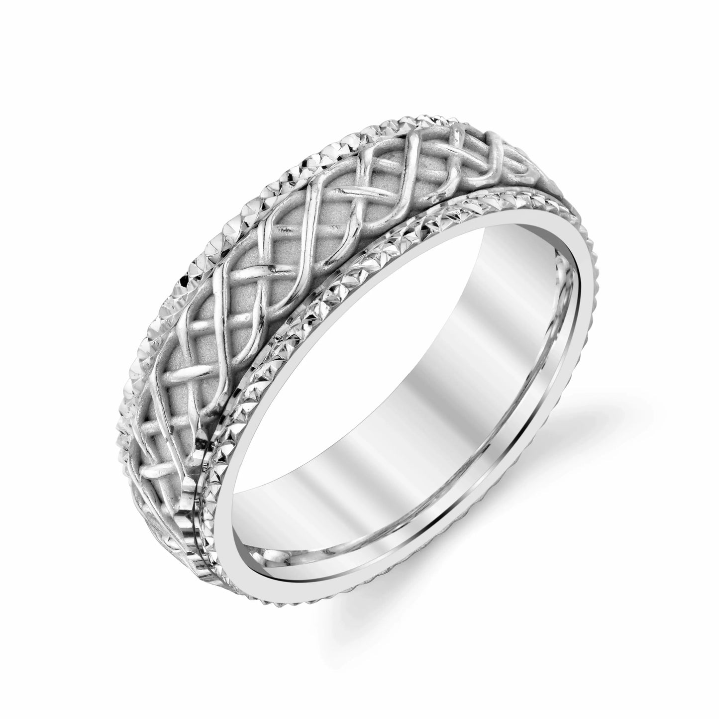 Bowen Knot Claddagh Wedding Ring in Platinum House Of Wedding Bands