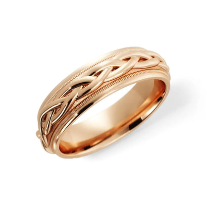 Braided Wedding Ring in 10k Rose Gold House Of Wedding Bands