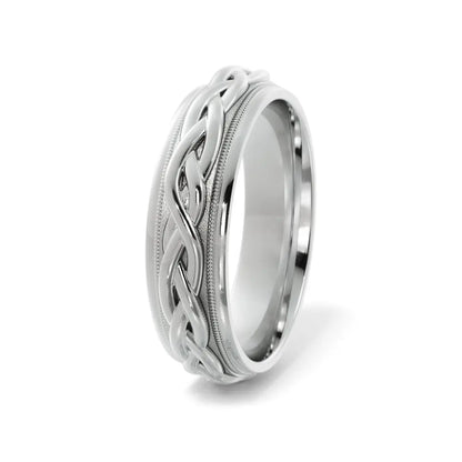 Braided Wedding Ring in 10k White Gold House Of Wedding Bands