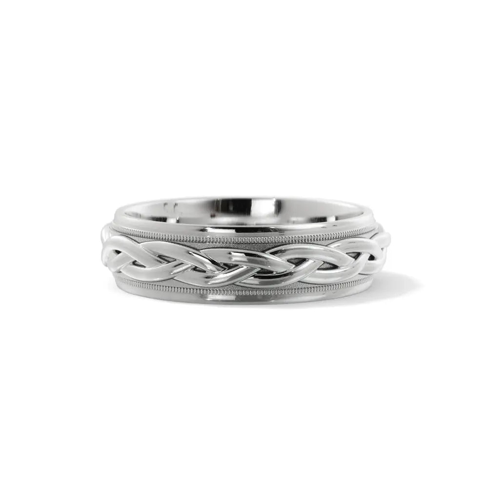 Braided Wedding Ring in 10k White Gold House Of Wedding Bands