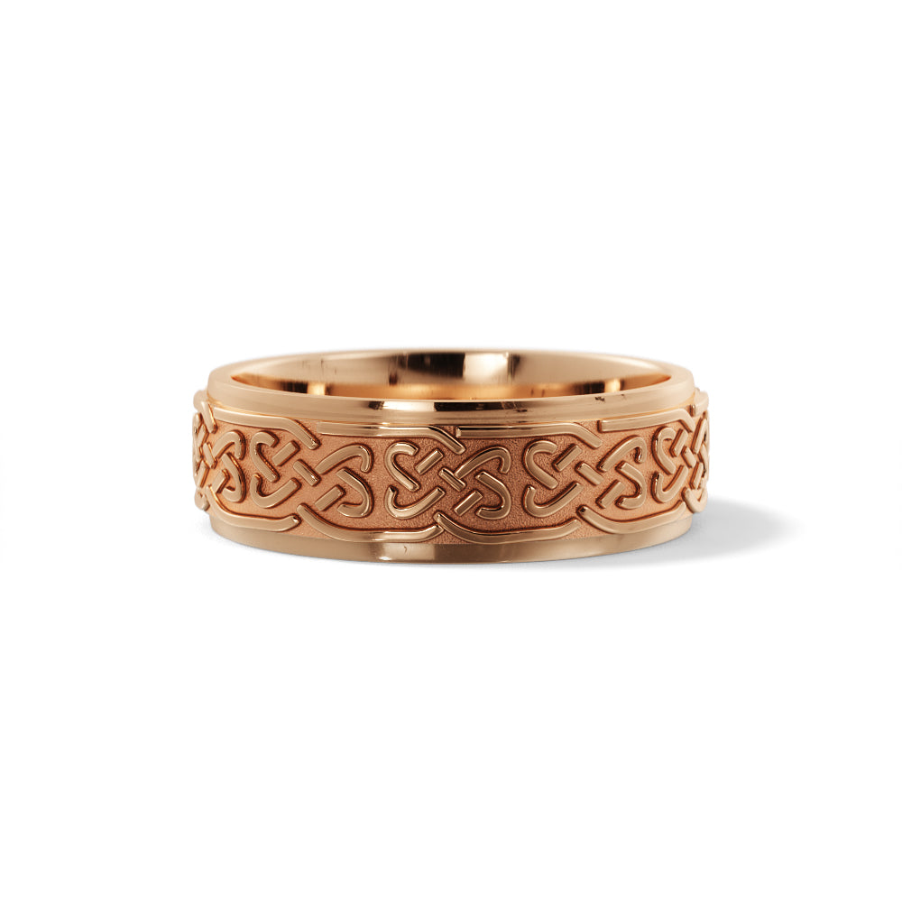 Celtic Love Knot Wedding Ring in 10k Rose Gold