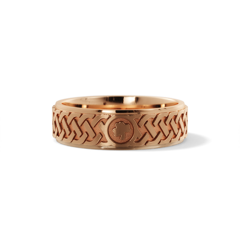 Irish Knot Celtic Wedding Ring in 18k Rose Gold