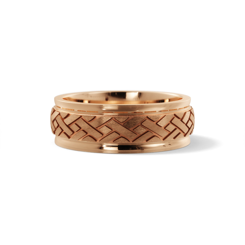 X-Tern Wedding Ring in 14k Rose Gold