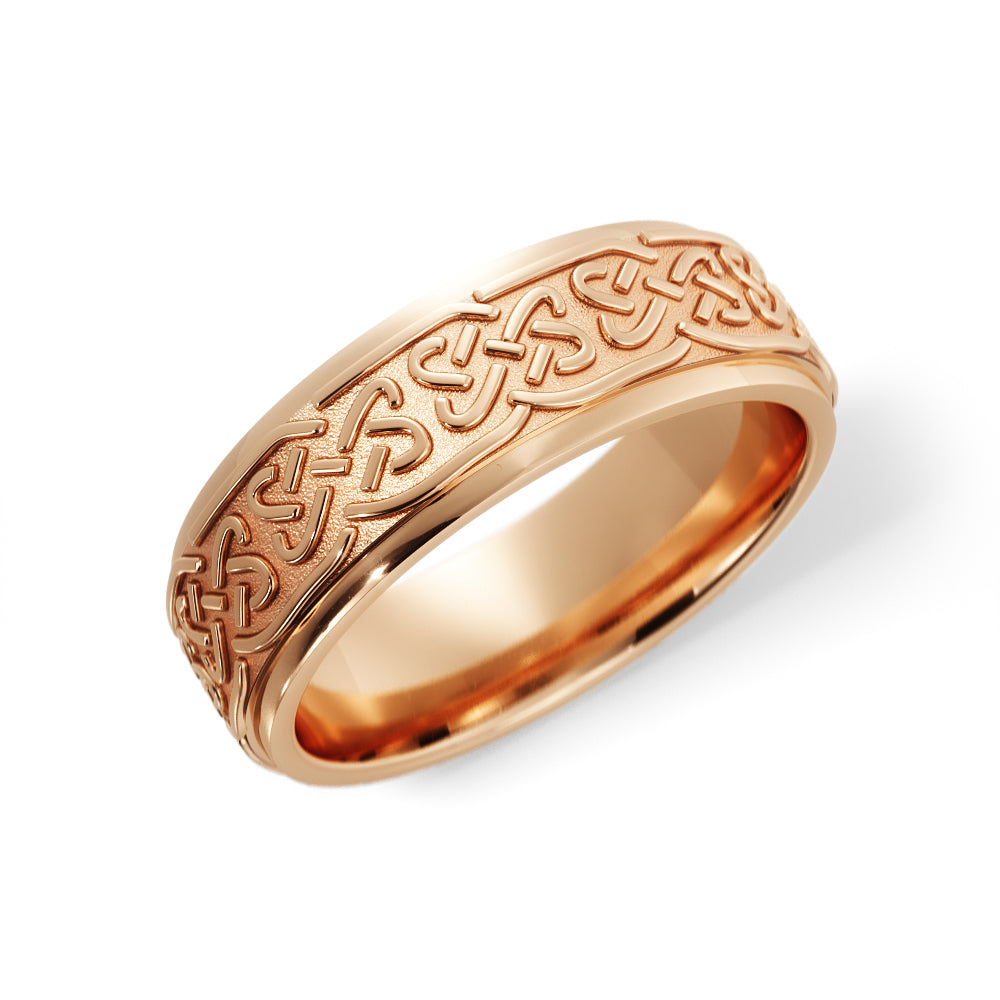 Celtic Love Knot Wedding Ring in 10k Rose Gold