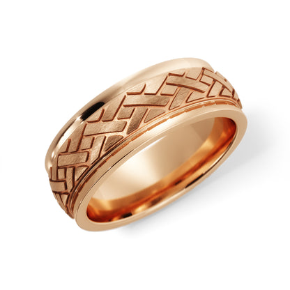 X-Tern Wedding Ring in 14k Rose Gold