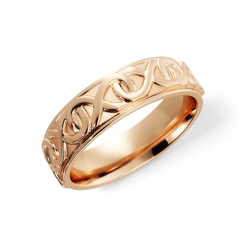 Infinity Wedding Ring in 10k Rose Gold