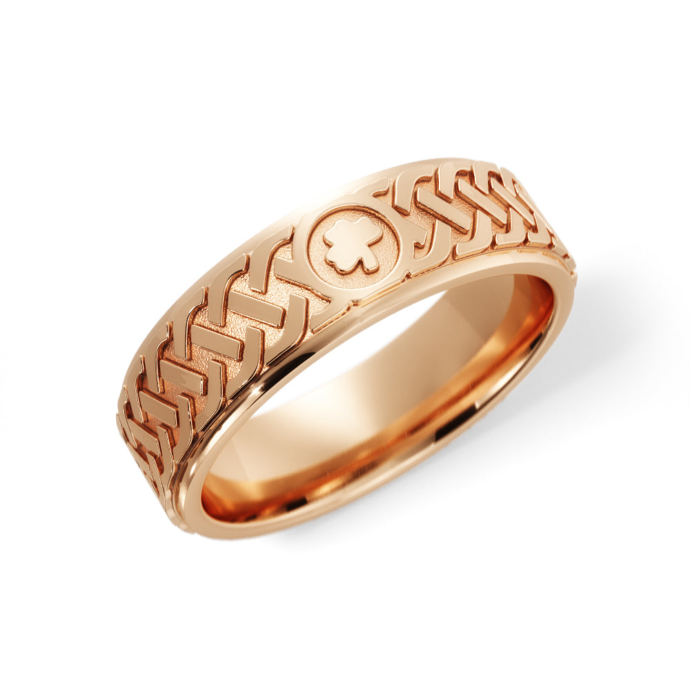 Irish Knot Celtic Wedding Ring in 10k Rose Gold