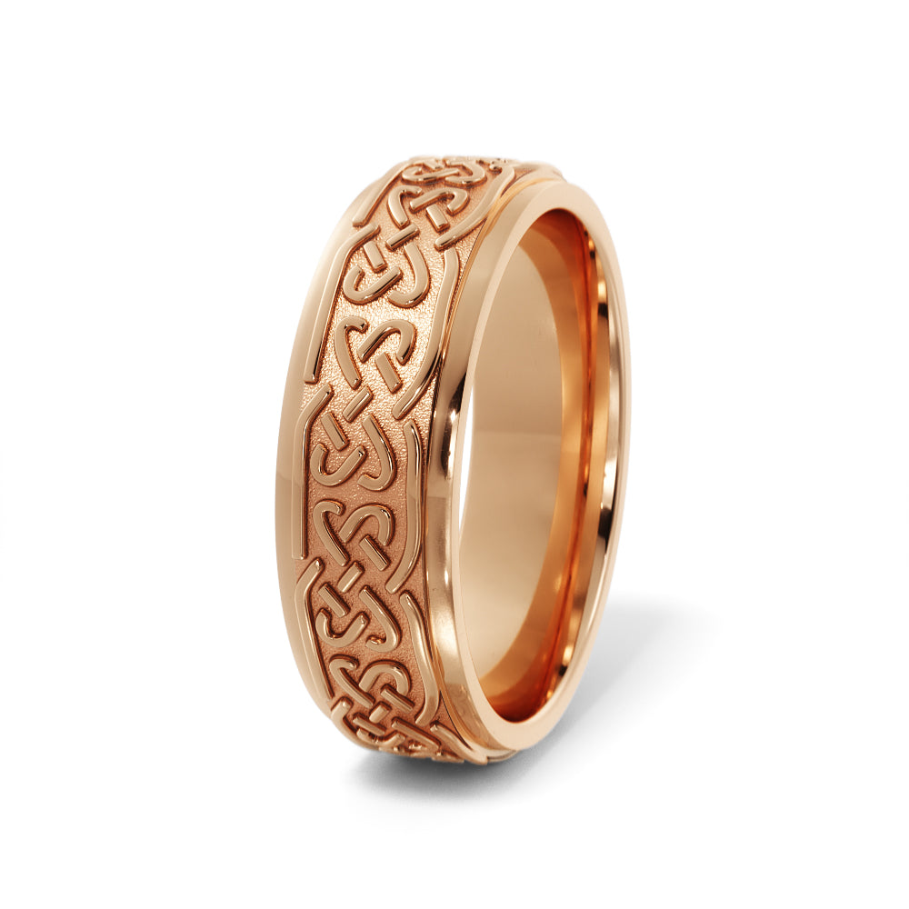 Celtic Love Knot Wedding Ring in 18k Rose Gold