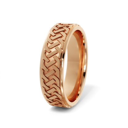 Irish Knot Celtic Wedding Ring in 10k Rose Gold