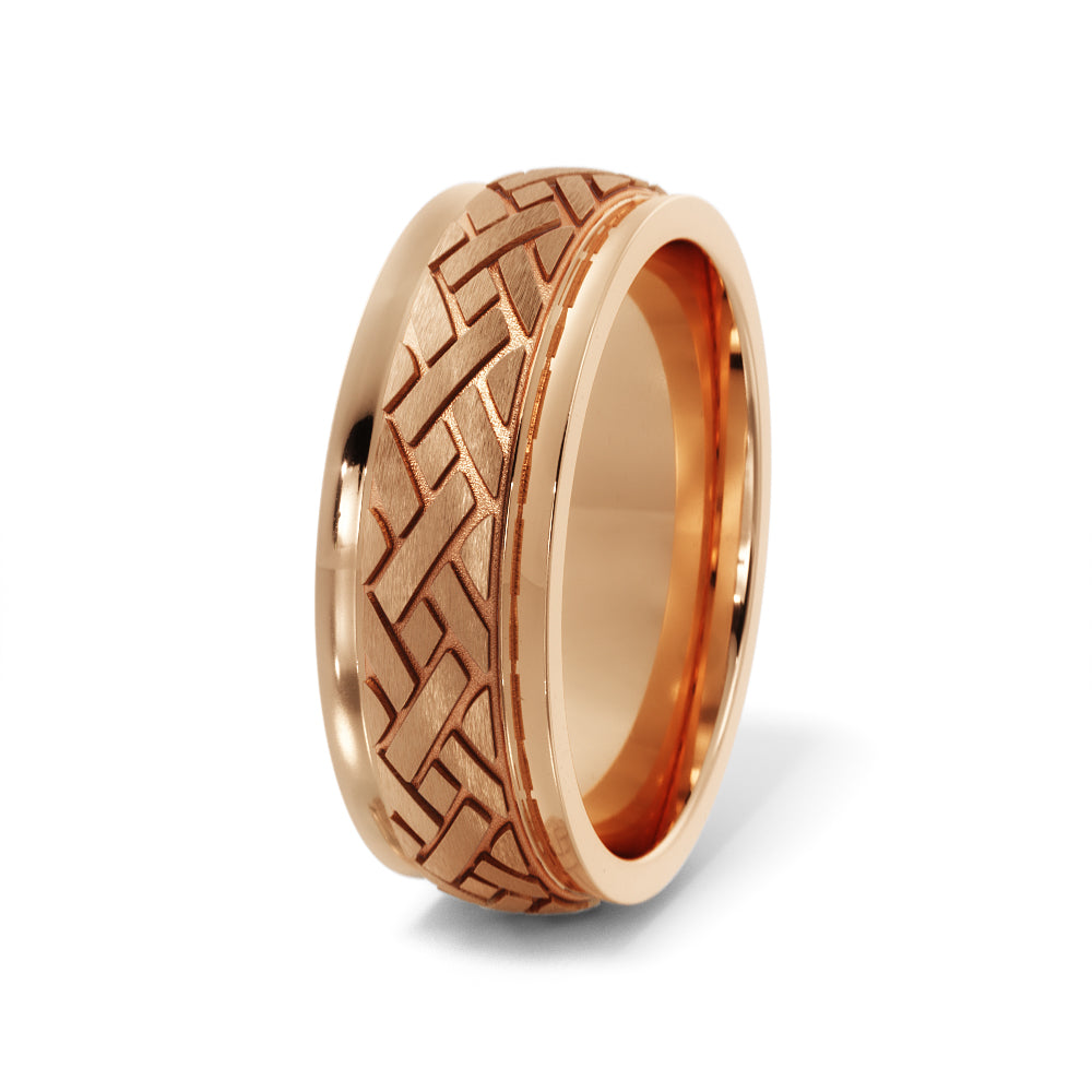 X-Tern Wedding Ring in 10k Rose Gold