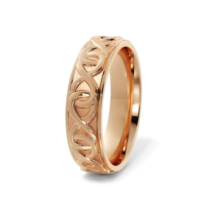 Infinity Wedding Ring in 10k Rose Gold