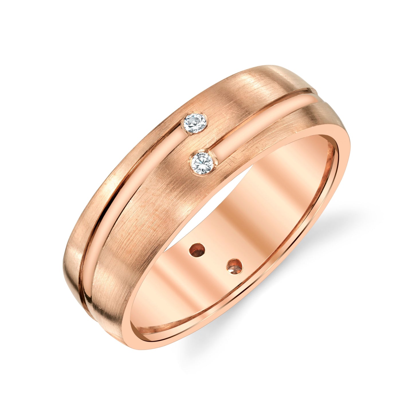 Diamond End to End Wedding Ring for Ladies in 18k Solid Gold