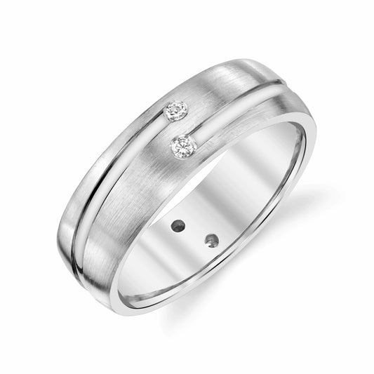 Diamond End to End Wedding Ring for Ladies in Platinum