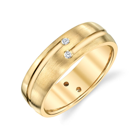 Diamond End to End Wedding Ring for Ladies in 10k Solid Gold