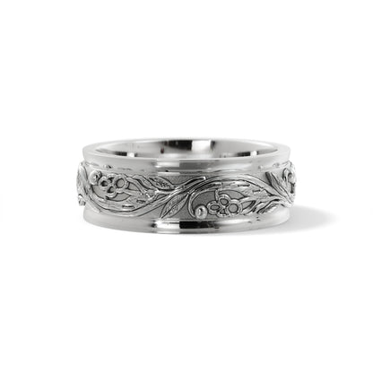 Tree Branch Wedding Ring in 18k White Gold