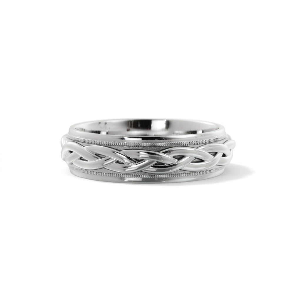 Braided Wedding Ring in Platinum