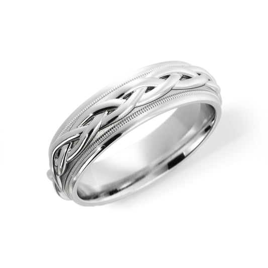 Braided Wedding Ring in Platinum