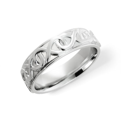 Infinity Wedding Ring in 18k White Gold