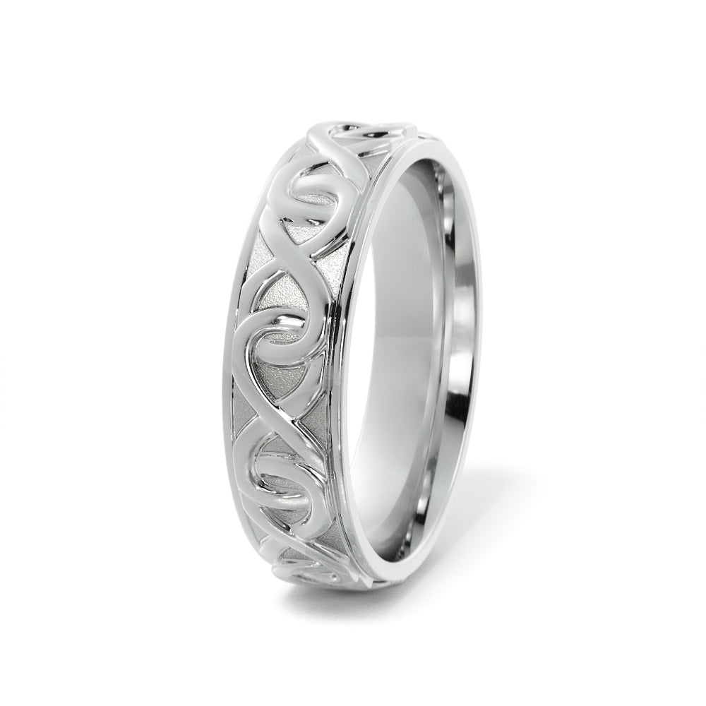 Infinity Wedding Ring in 14k White Gold