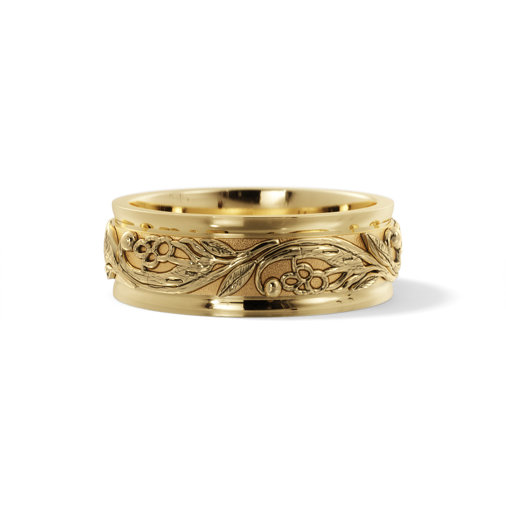 Tree Branch Wedding Ring in 18k Yellow Gold