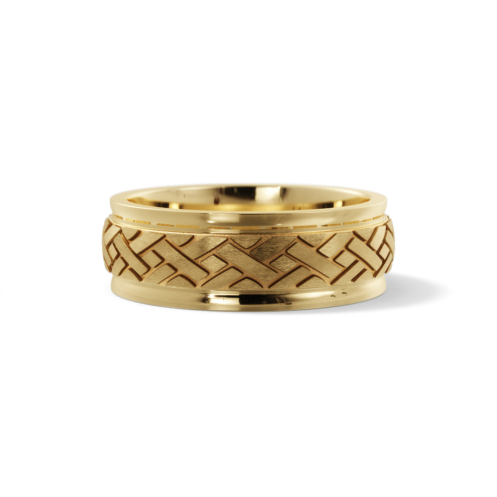 X-Tern Wedding Ring in 18k Yellow Gold