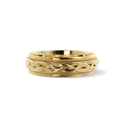 Braided Wedding Ring in 10k Yellow Gold