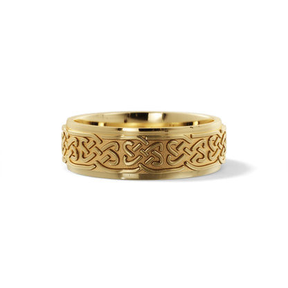 Celtic Love Knot Wedding Ring in 18k Yellow Gold