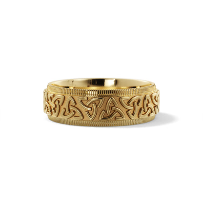 Celtic Wedding Ring in 10k Yellow Gold