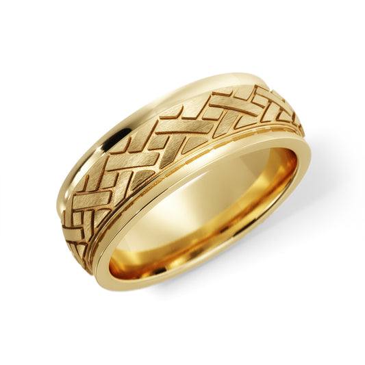 X-Tern Wedding Ring in 14k Yellow Gold