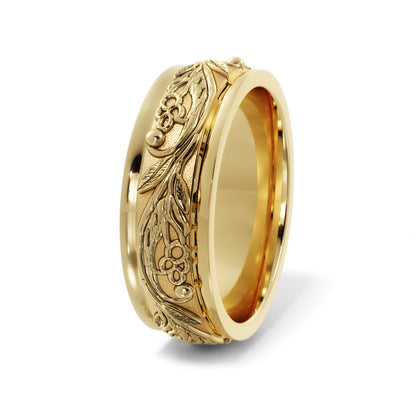 Tree Branch Wedding Ring in 10k Yellow Gold