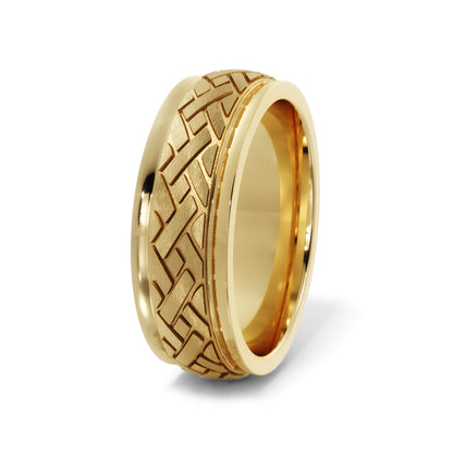 X-Tern Wedding Ring in 14k Yellow Gold