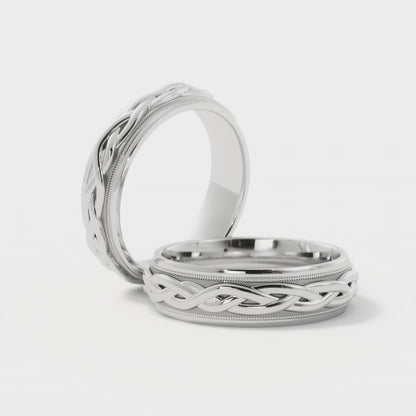 Braided Wedding Ring in Platinum