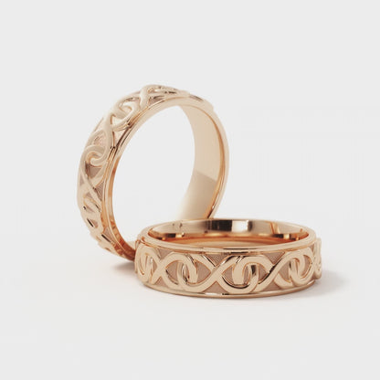 Infinity Wedding Ring in 10k Rose Gold